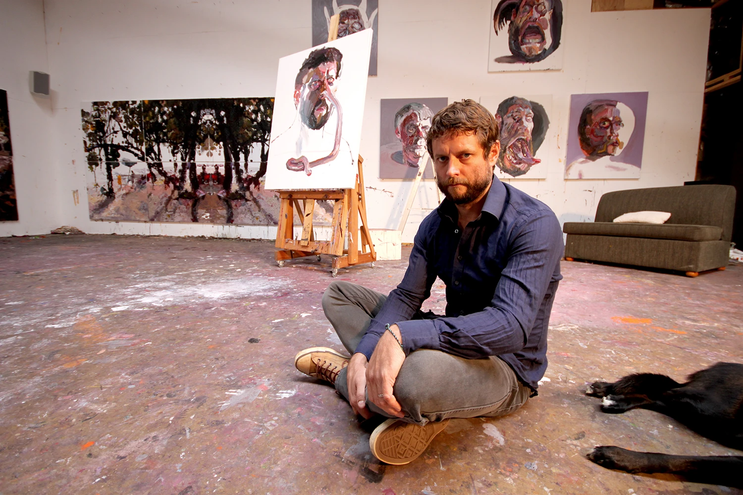 Image credit: Ben Quilty in his studio, photography by Andre de Borde.