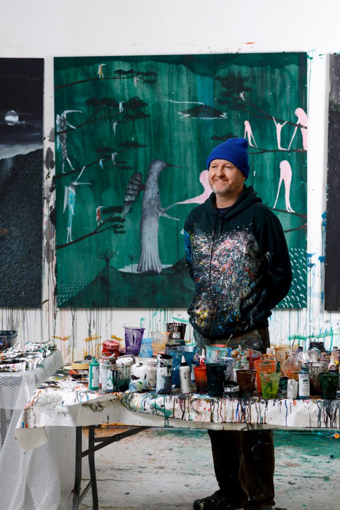 Richard Lewer in his studio, photo by Andrew Curtis