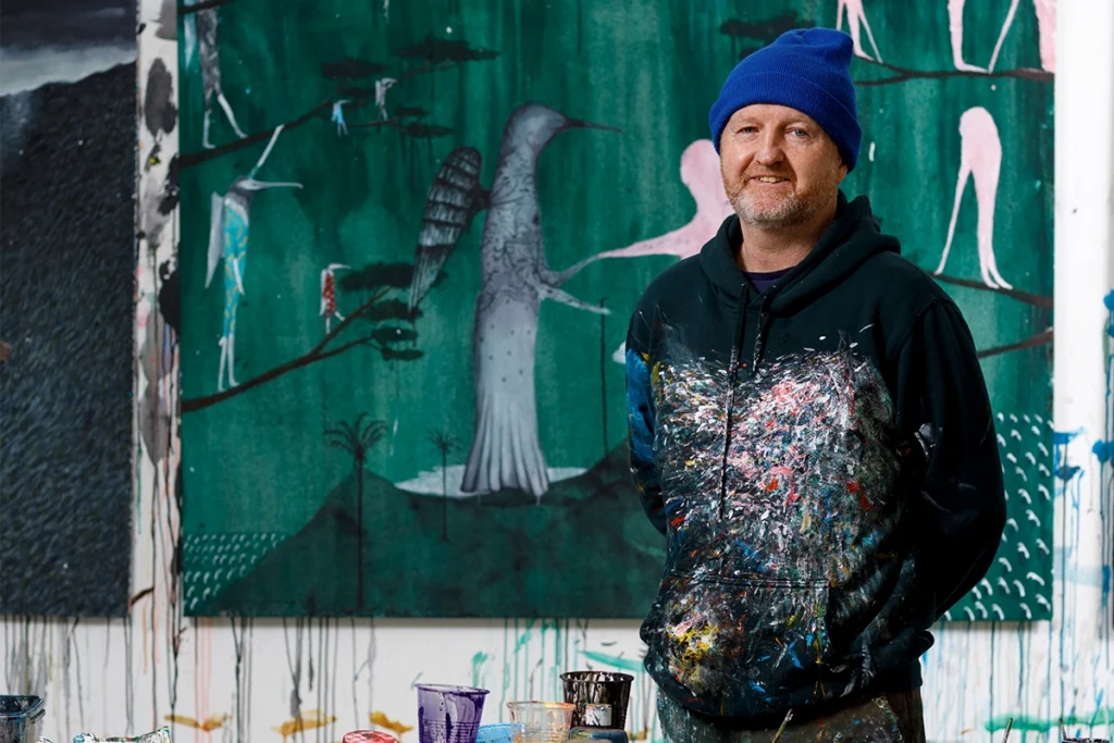 Richard Lewer, in his studio. Photography by Andrew Curtis