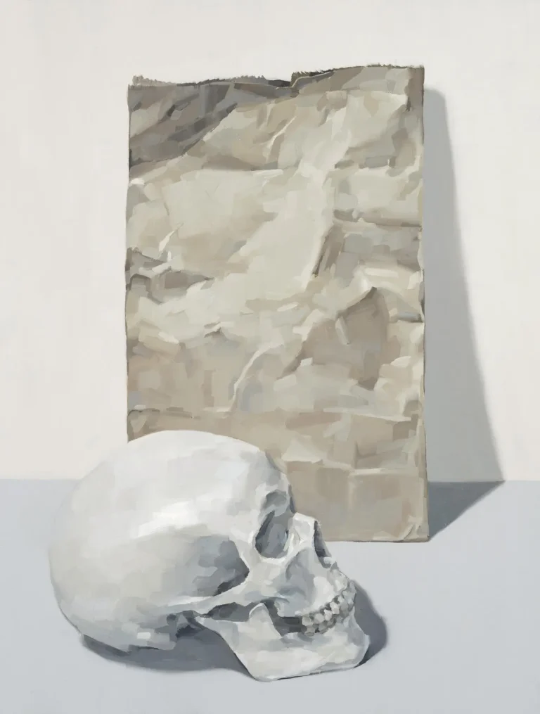 Skull and bag