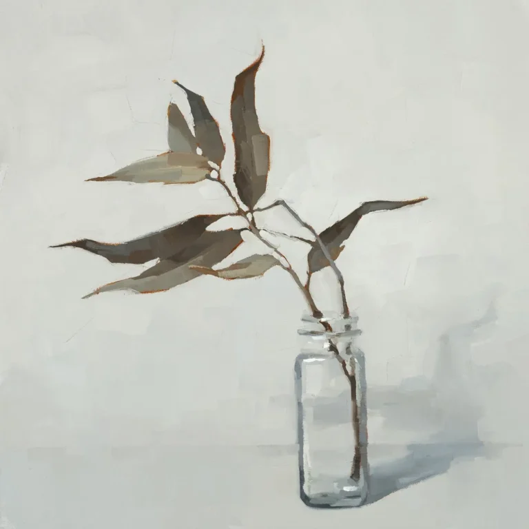Jar with leaves