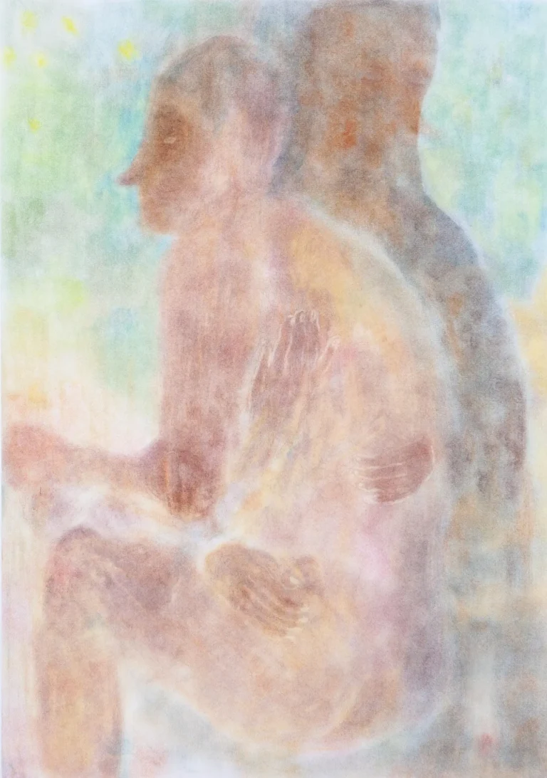 As a seated nude