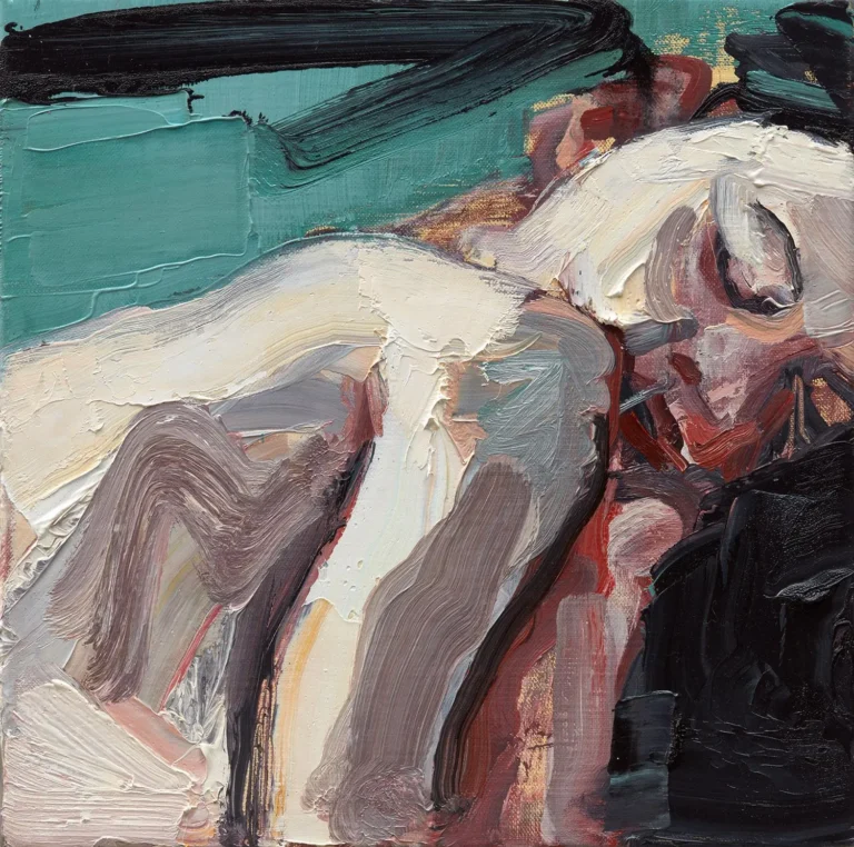 Figure with eyes closed