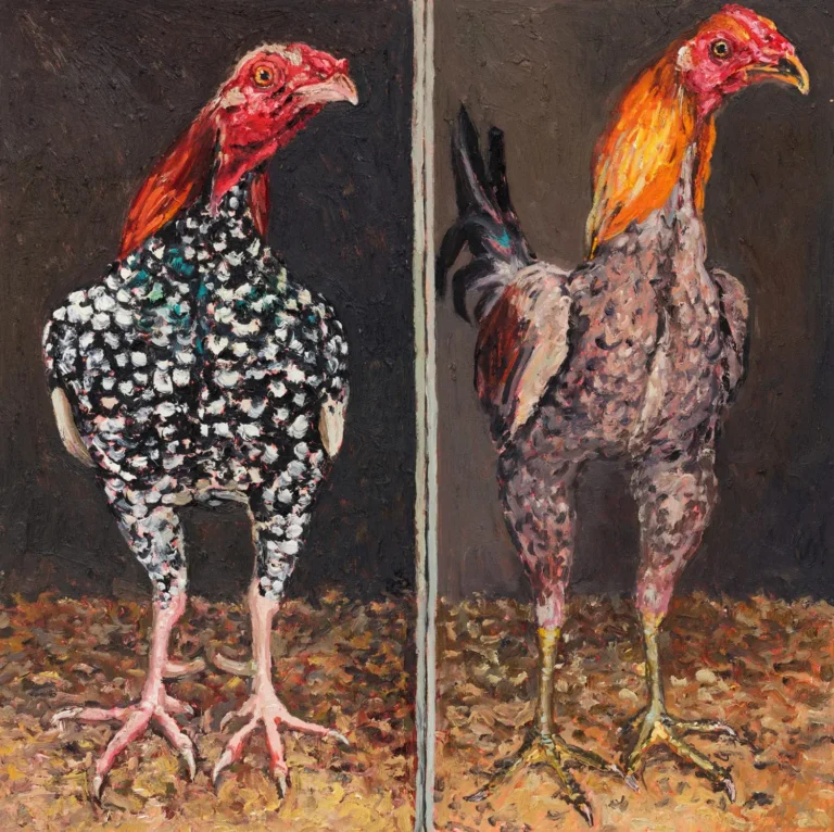 Two roosters