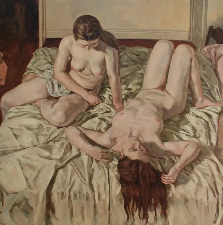 Two girls in bed