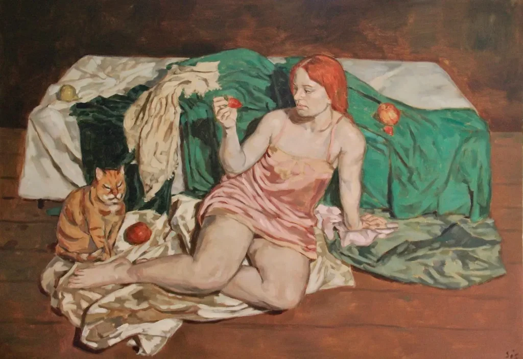 Girl with cat
