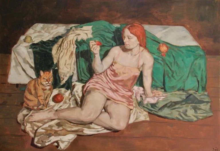 Girl with cat