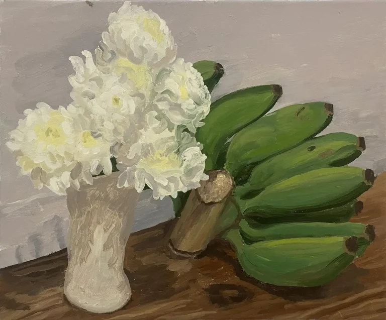 Flowers and bananas