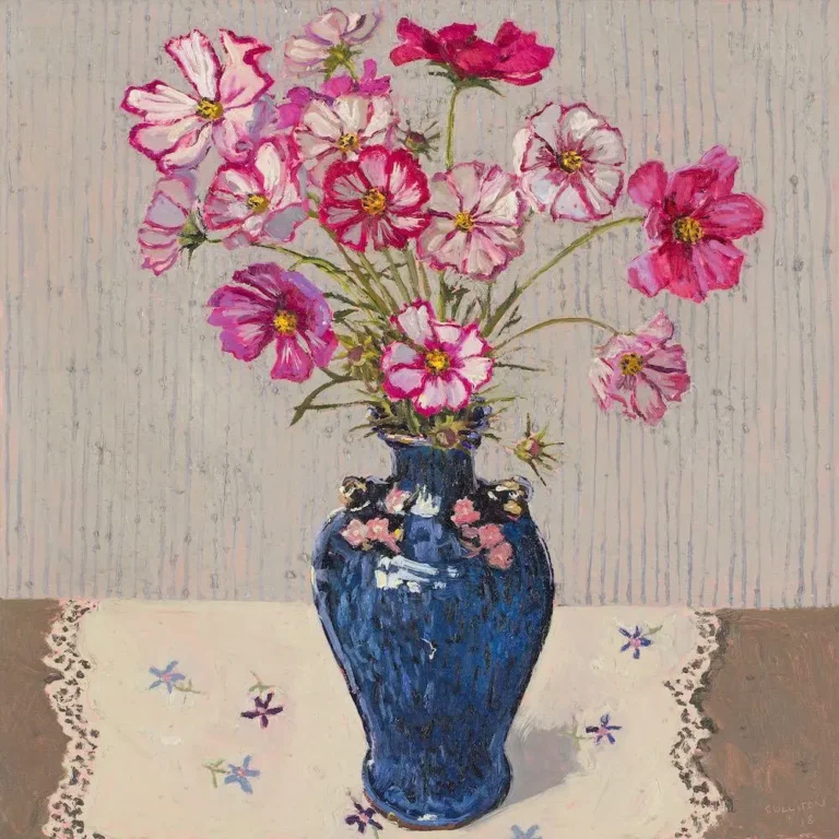 Cosmos, blue vase