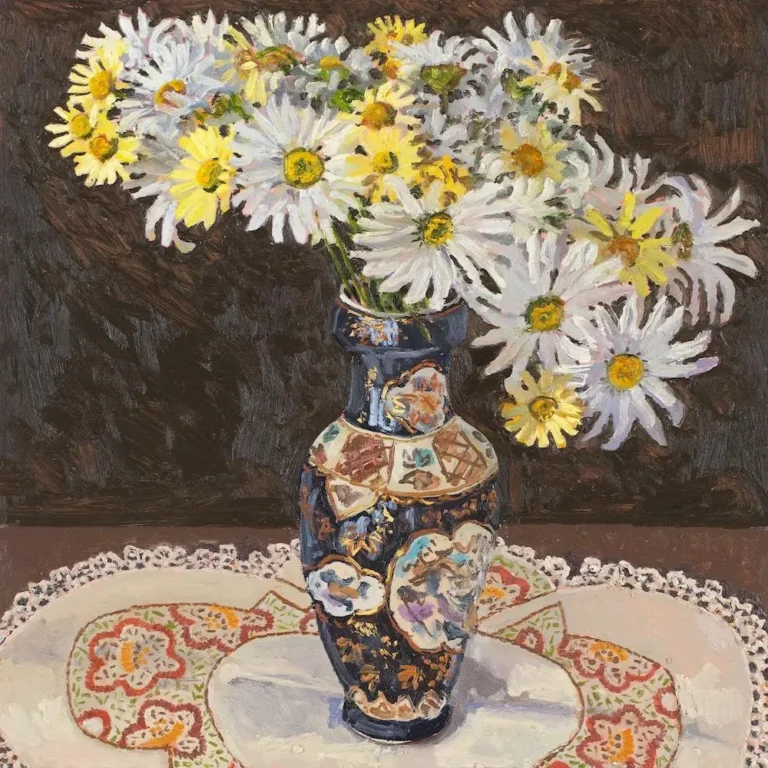 Daisies, Chinese vase