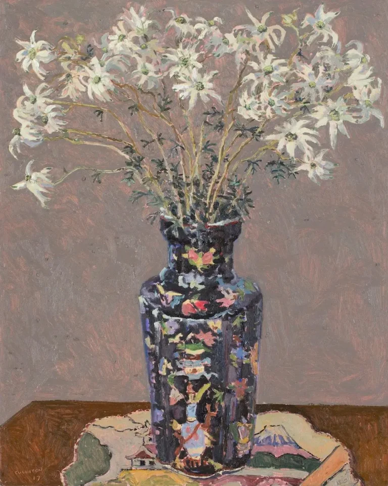 Flannel flowers, Chinese vase