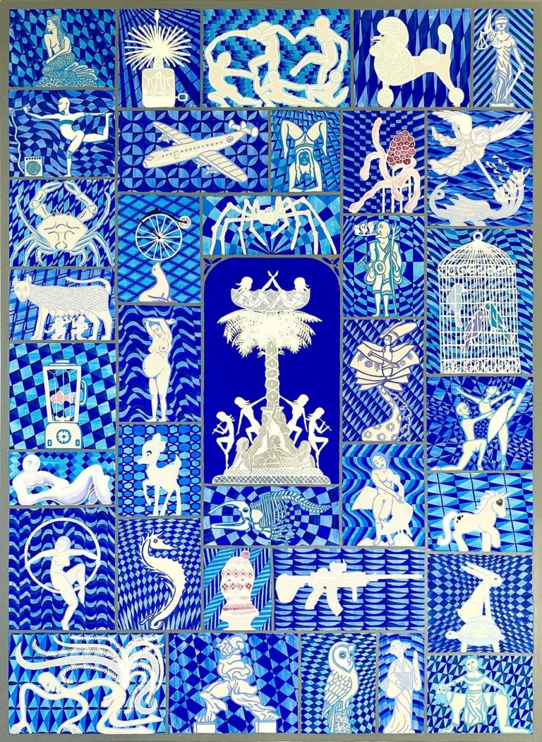 A cabinet with epergne