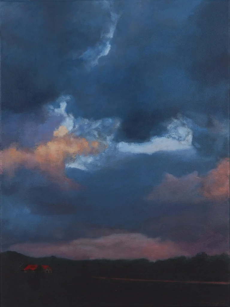 Red roof at the days end