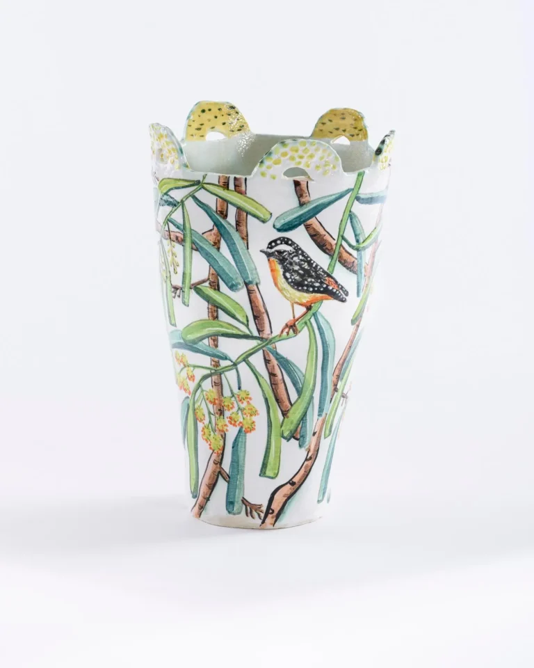 Multiple handled wattle vessel