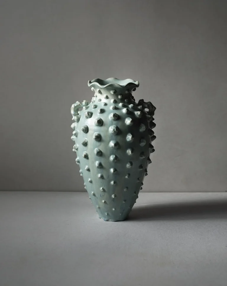 Turquoise studded pot