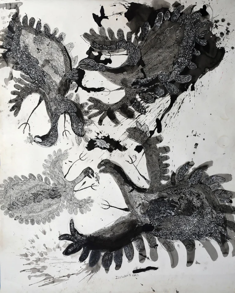 Walawuru ngunytju kukaku ananyi (Mother eagles going hunting) 274-20