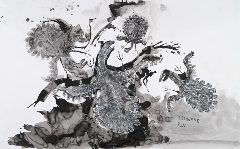 Walawuru ngunytju kukaku ananyi (Mother eagles going hunting) 215-22