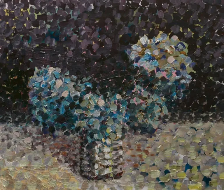 Hydrangeas in a tin