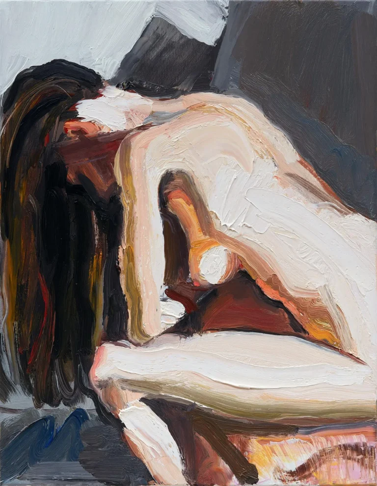 Leaning figure