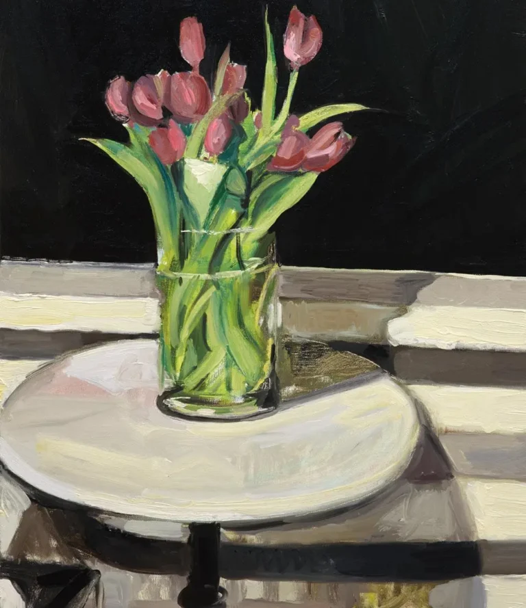 Tulips at night