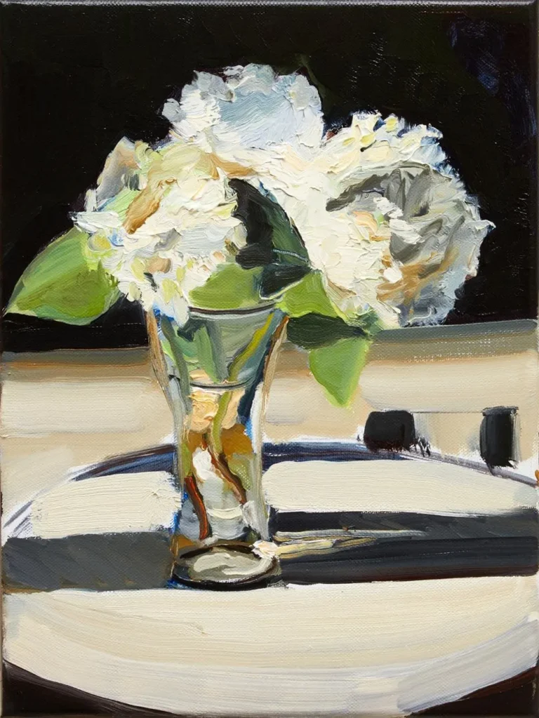 Flowers on a sunlit verandah
