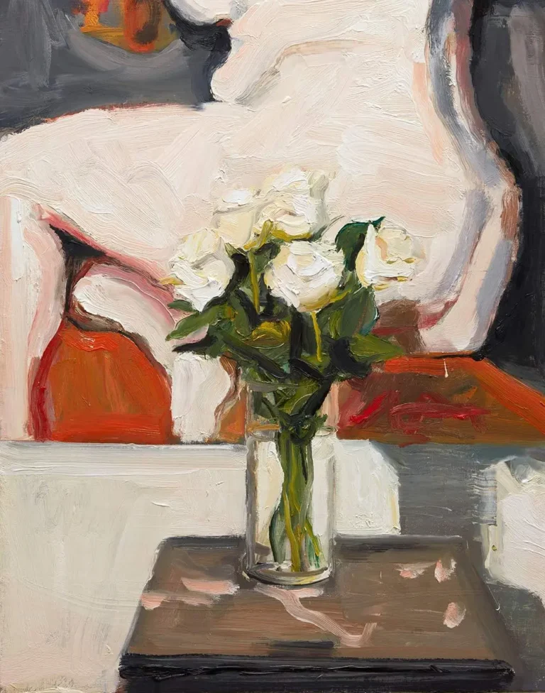 Still life with painting
