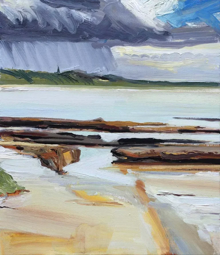South Coast with distant storm