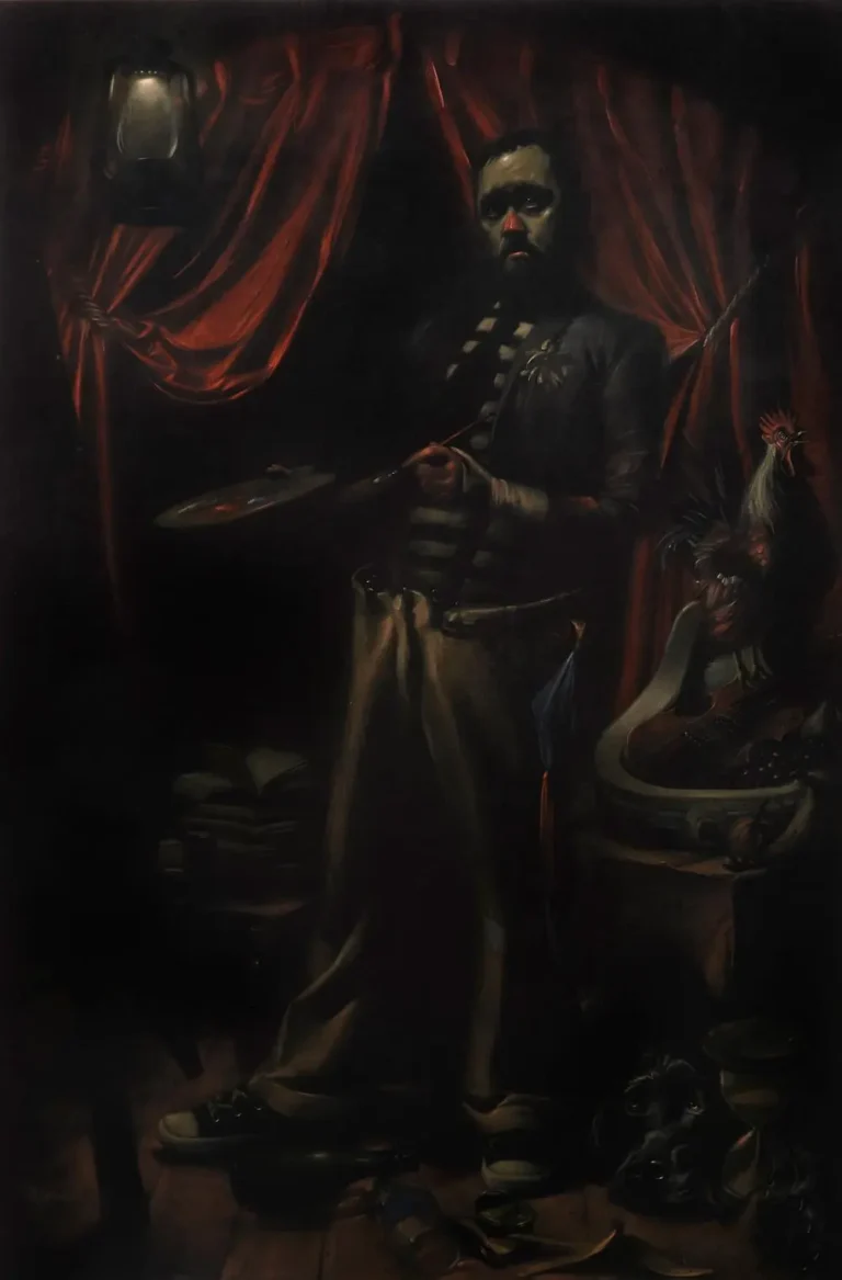 Self-portrait (made by the artist at the halfway point of the term of his natural life)