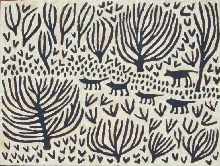 Five Dogs in the Scrub