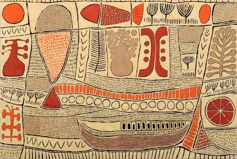 Pictograph with fish