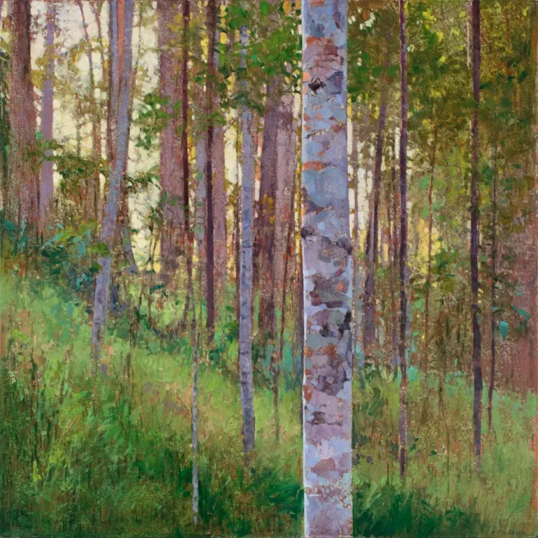 Hillside with pink ash