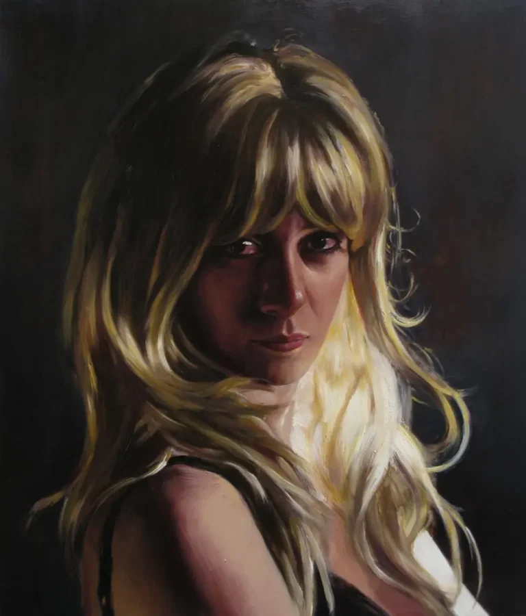 Self portrait in blonde wig