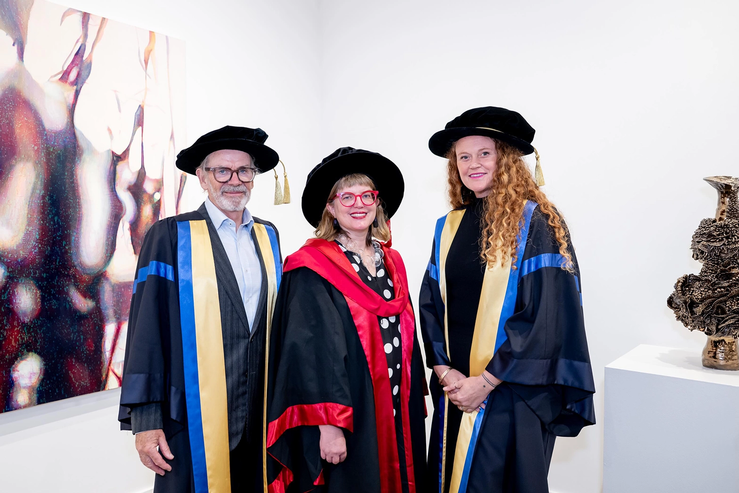 Juz Kitson with Tim Maguire and Dr Kristen Sharp. Photography by Nicole Anderson