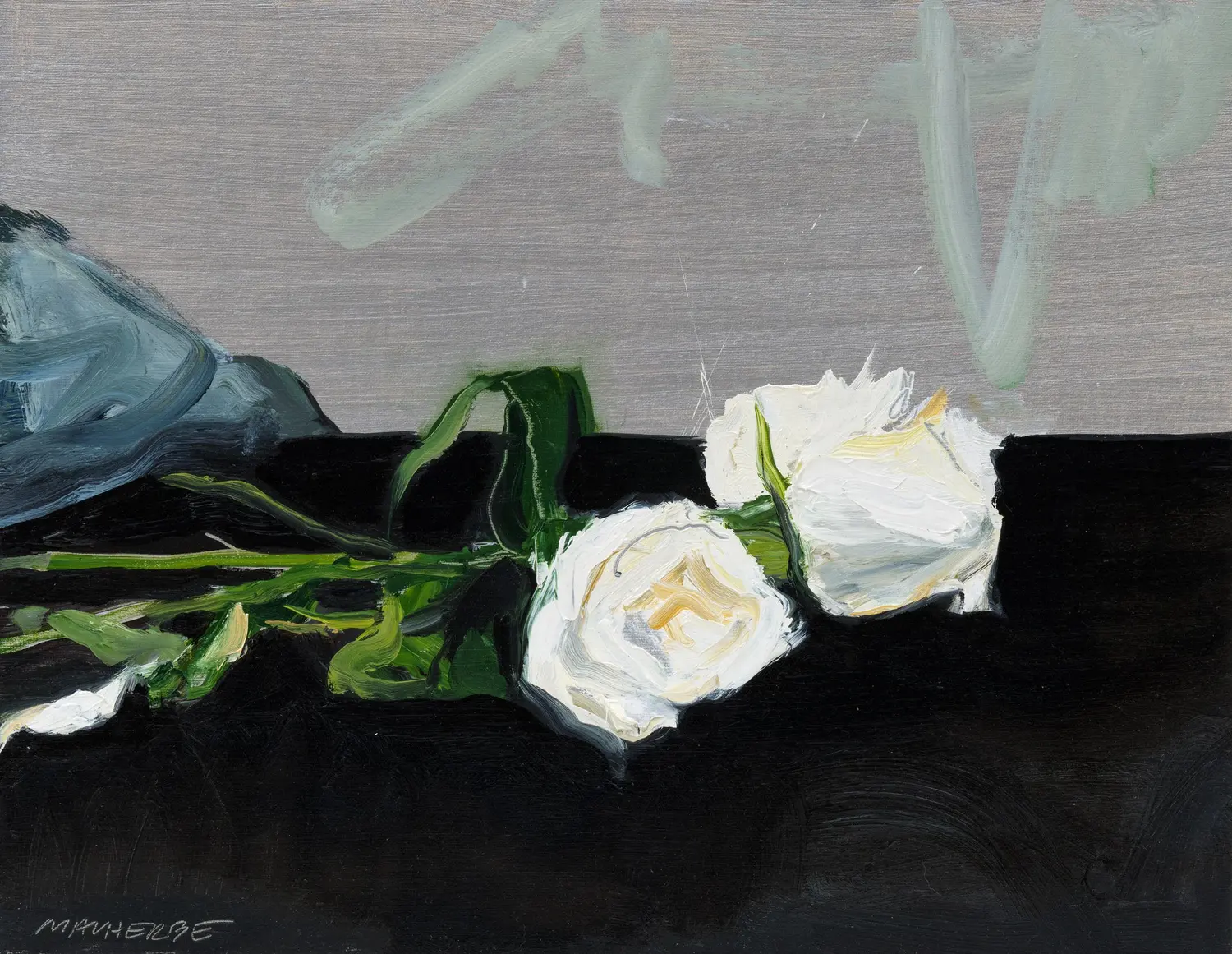 Roses on black