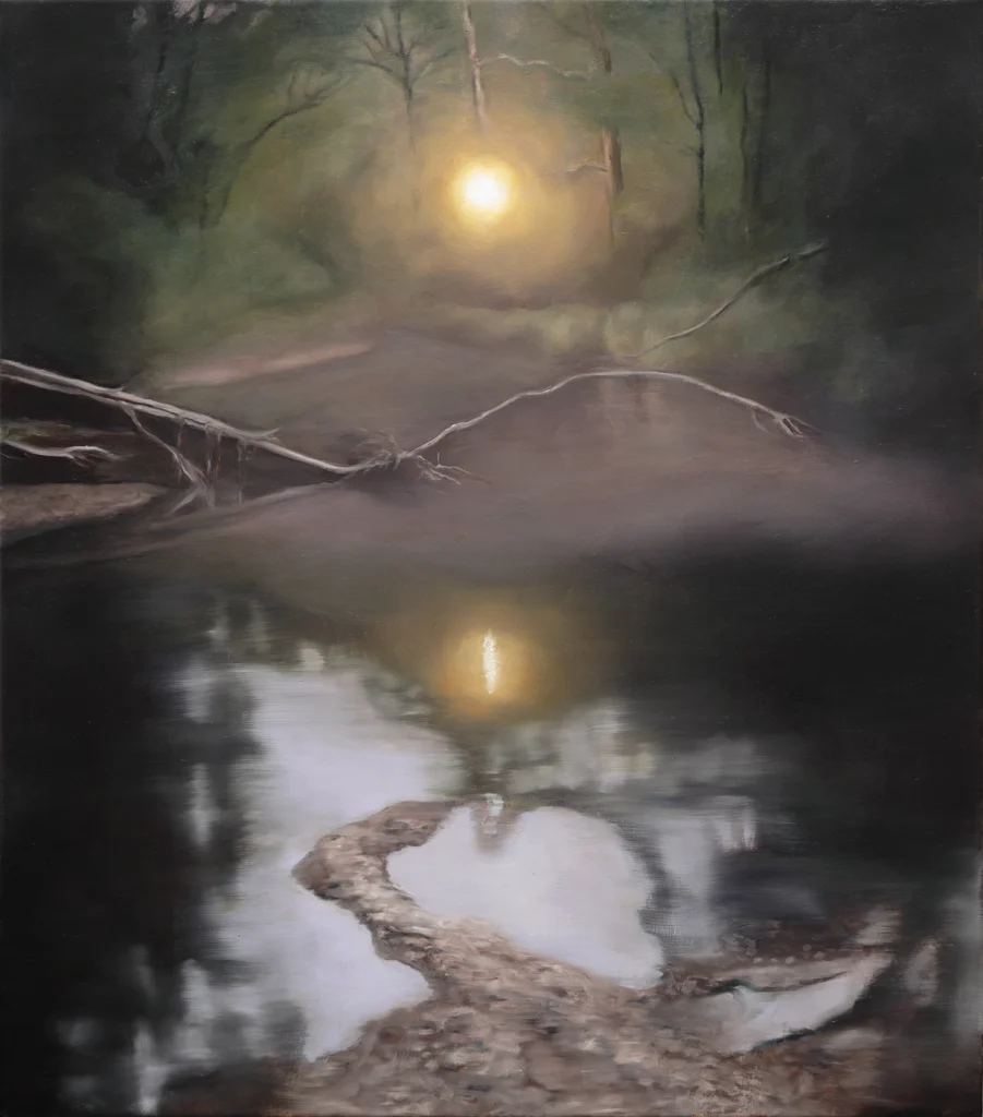 heidi_yardley_dark_wood_dark_water_2026_oil_on_linen_82_x_71cm